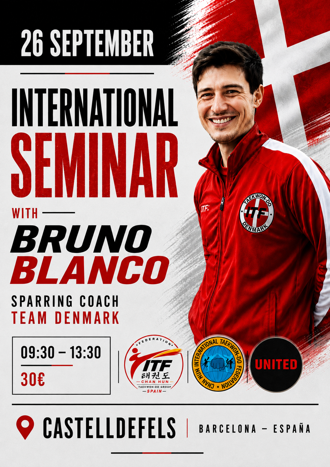 Cartel del International Seminar con Bruno Blanco