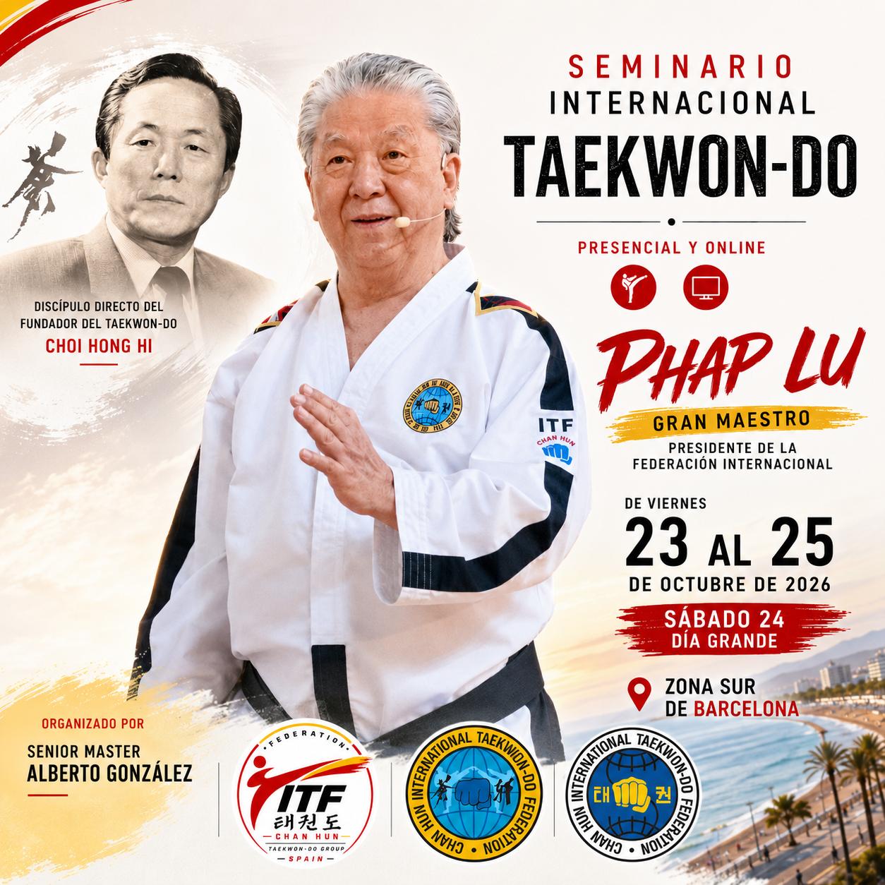 Cartel del Seminario Internacional de Taekwon-Do con Gran Maestro Phap Lu