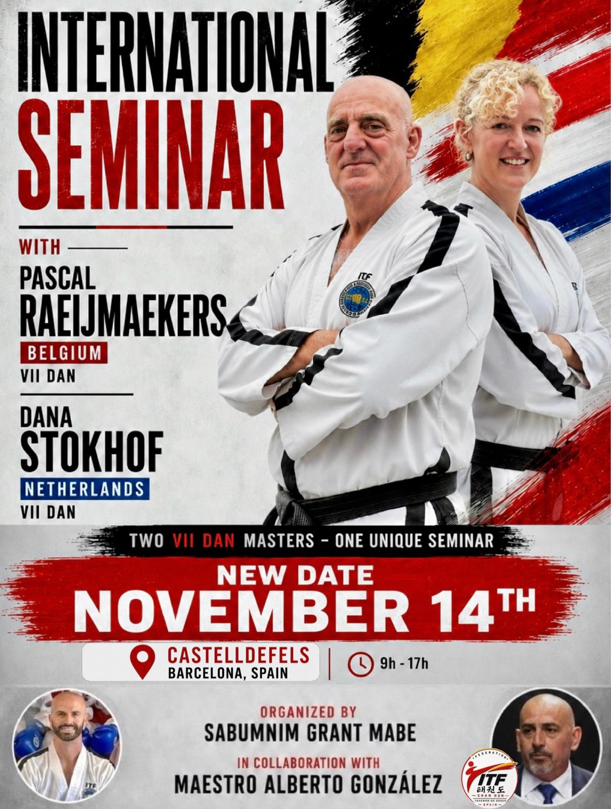 Cartel del International Seminar con Pascal Raeijmaekers y Dana Stokhof